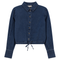 Denim Henley Bungee Top