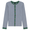 Stripped Ribbed Contrast Top