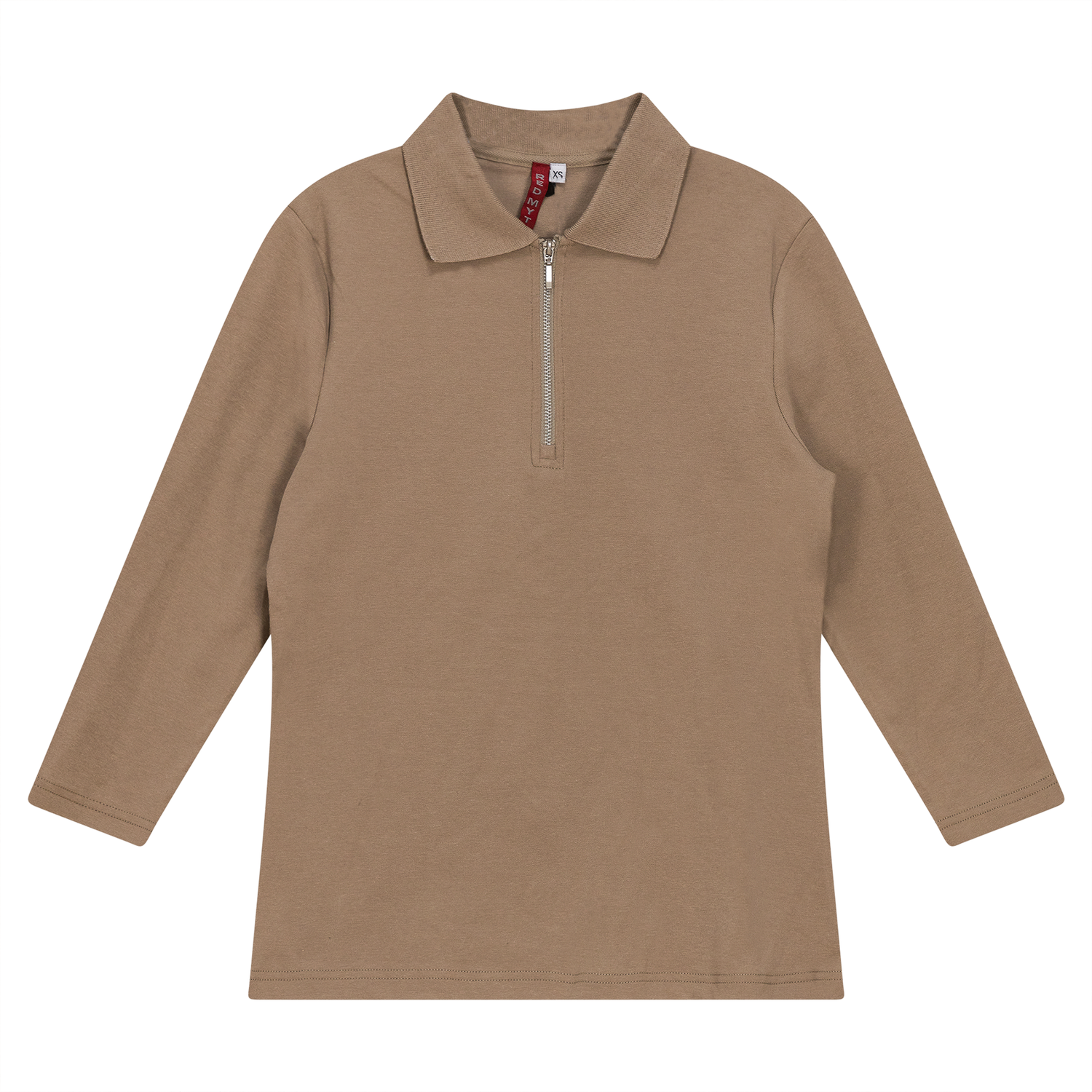 Zip Henley Collar Top
