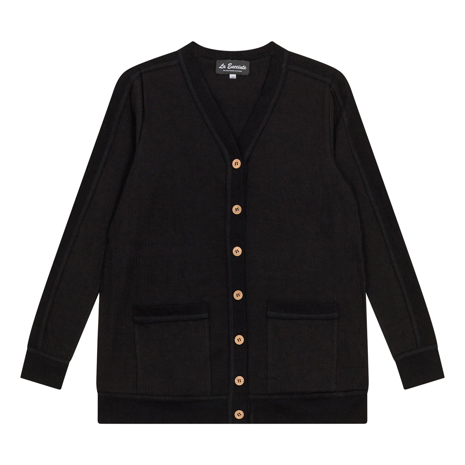Maternity Ribbed Contrast Cardigan