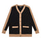 Maternity Ribbed Contrast Cardigan