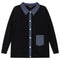 Maternity Rib Knit Color Blocked Jacket