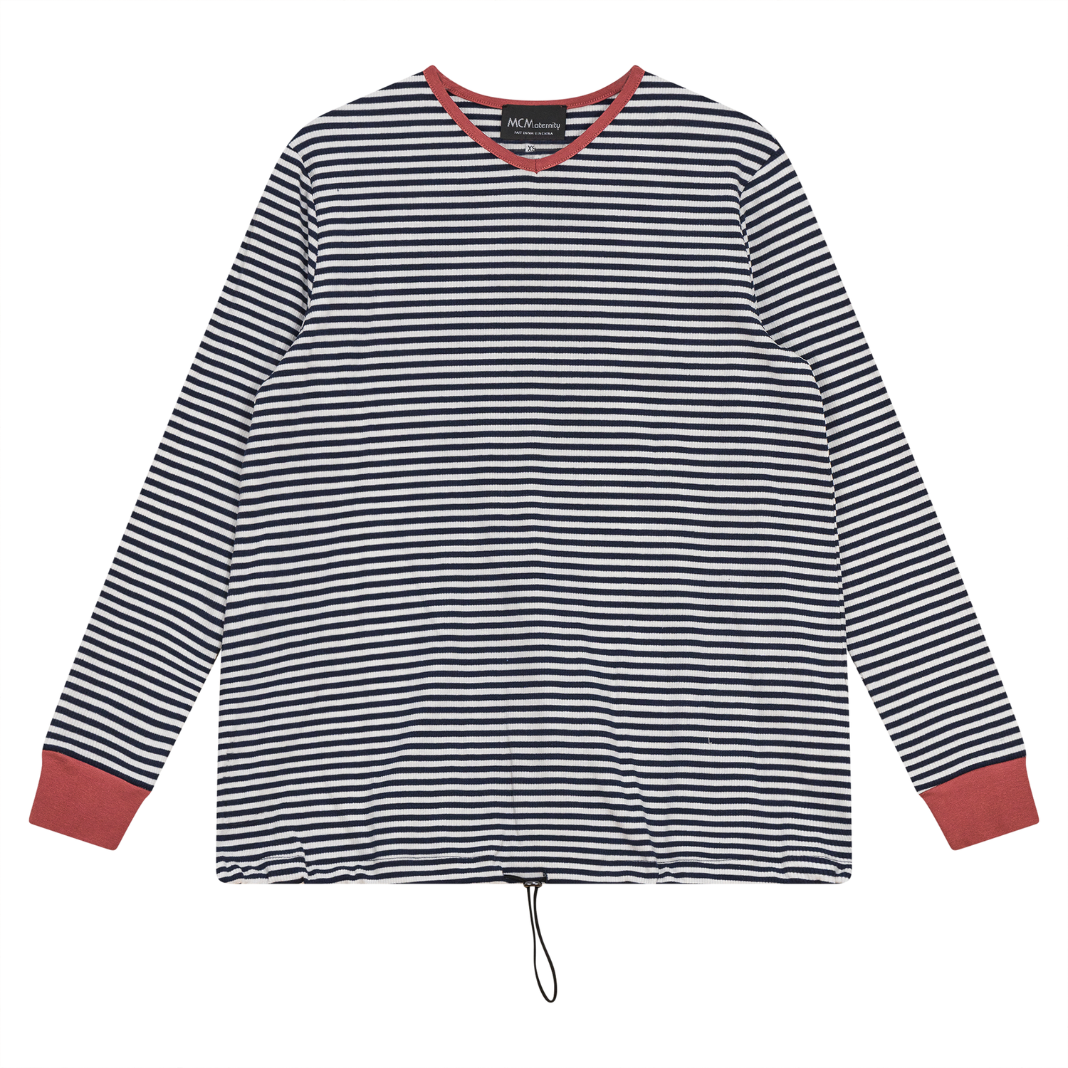 Maternity Striped V Neck Top