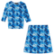 Tie Dye Heart and Star Print 2Pc Swim Set