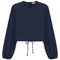Cropped Linen Scrunch Tie Top