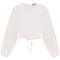 Cropped Linen Scrunch Tie Top