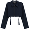 Cotton Cropped Ribbon Jacket