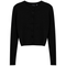 Cropped Fit Ribbed Knit Cardigan