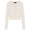 Cropped Fit Ribbed Knit Cardigan