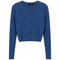 Cropped Fit Ribbed Knit Cardigan