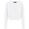 Cropped Fit Ribbed Knit Cardigan