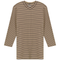 Striped Ribbed V Neck Tee