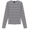 Striped Metalic V Neck Tee
