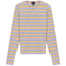 Striped Metalic V Neck Tee