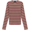 Striped Metalic V Neck Tee