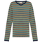 Ribbed Stripped V Neck Tee