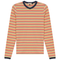 Ribbed Stripped V Neck Tee