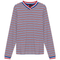 Striped Multi Color V Neck Tee