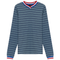 Striped Multi Color V Neck Tee