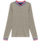 Striped Multi Color V Neck Tee