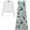 Midi Printed Chiffon Jumper Cardigan Set