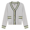Knit Contrast Stripe Cardigan