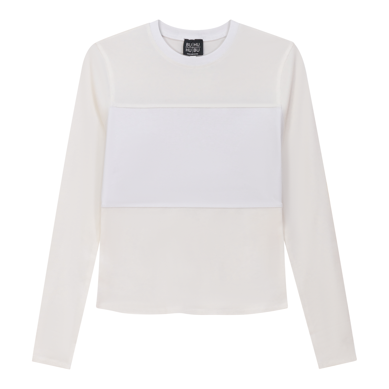 Ribbed Solid Stitching Tee