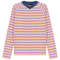 Stripped V Neck Raglan Tee