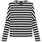 Cotton Striped V Neck Top
