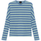 Cotton Striped V Neck Top