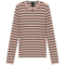 Ribbed Striped Henley Tee