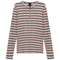 Ribbed Striped Henley Tee