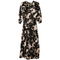 Printed Chiffon High Waisted Midi Dress