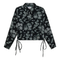 Cropped Printed Chiffon Blouse