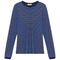 Ribbed Stripped V Neck Tee