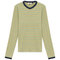 Ribbed Stripped V Neck Tee