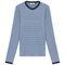 Ribbed Stripped V Neck Tee