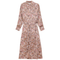 Printed Satin Midi Shirt Dress