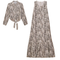 Printed Linen Midi Jumper Shirt Set