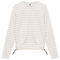 Ribbed Striped V Neck Tee With Bungee Rope