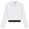 Cropped Denim Elastic Shirt