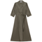 Cotton Midi Wrap Dress