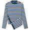Striped Asymetric Cut Top