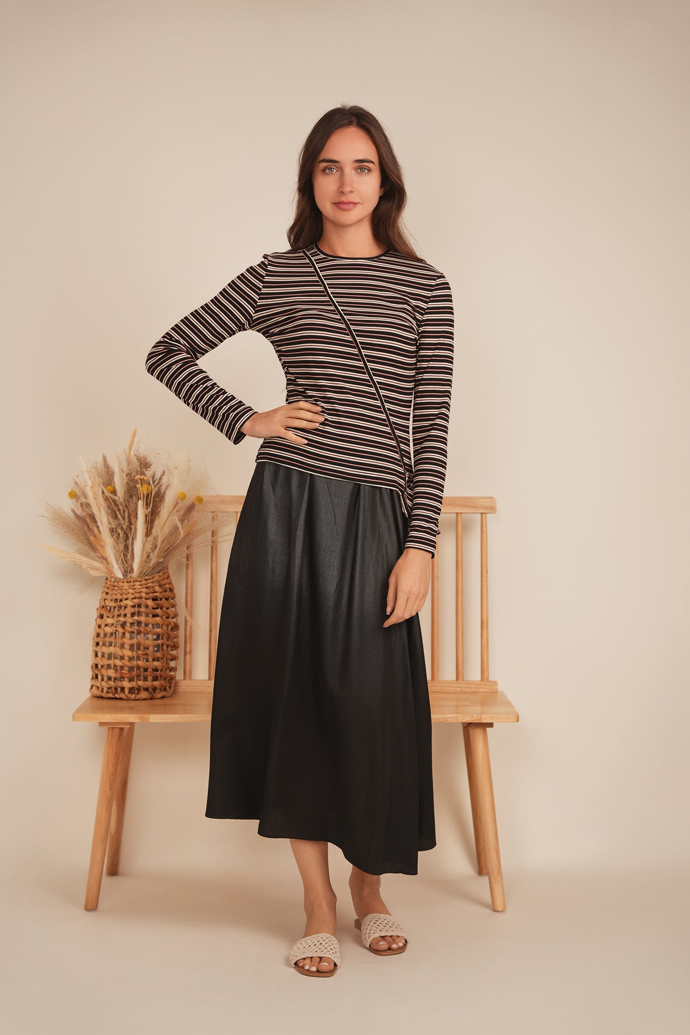 Striped Wrap Tee