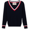V Neck Cable Sweater