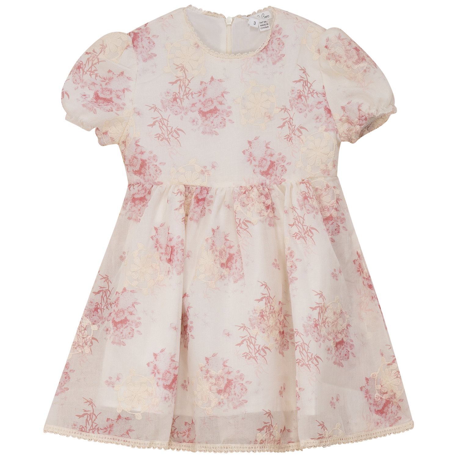 Woven Flower Embroidered Dress