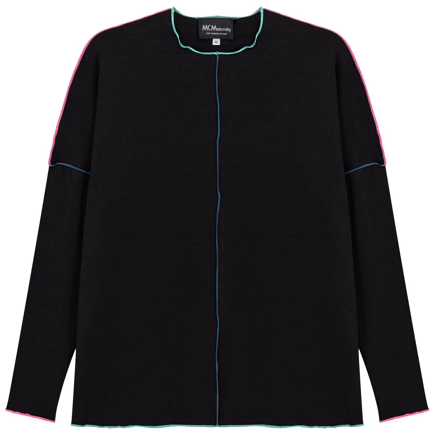 Maternity Contrast Stitch Top