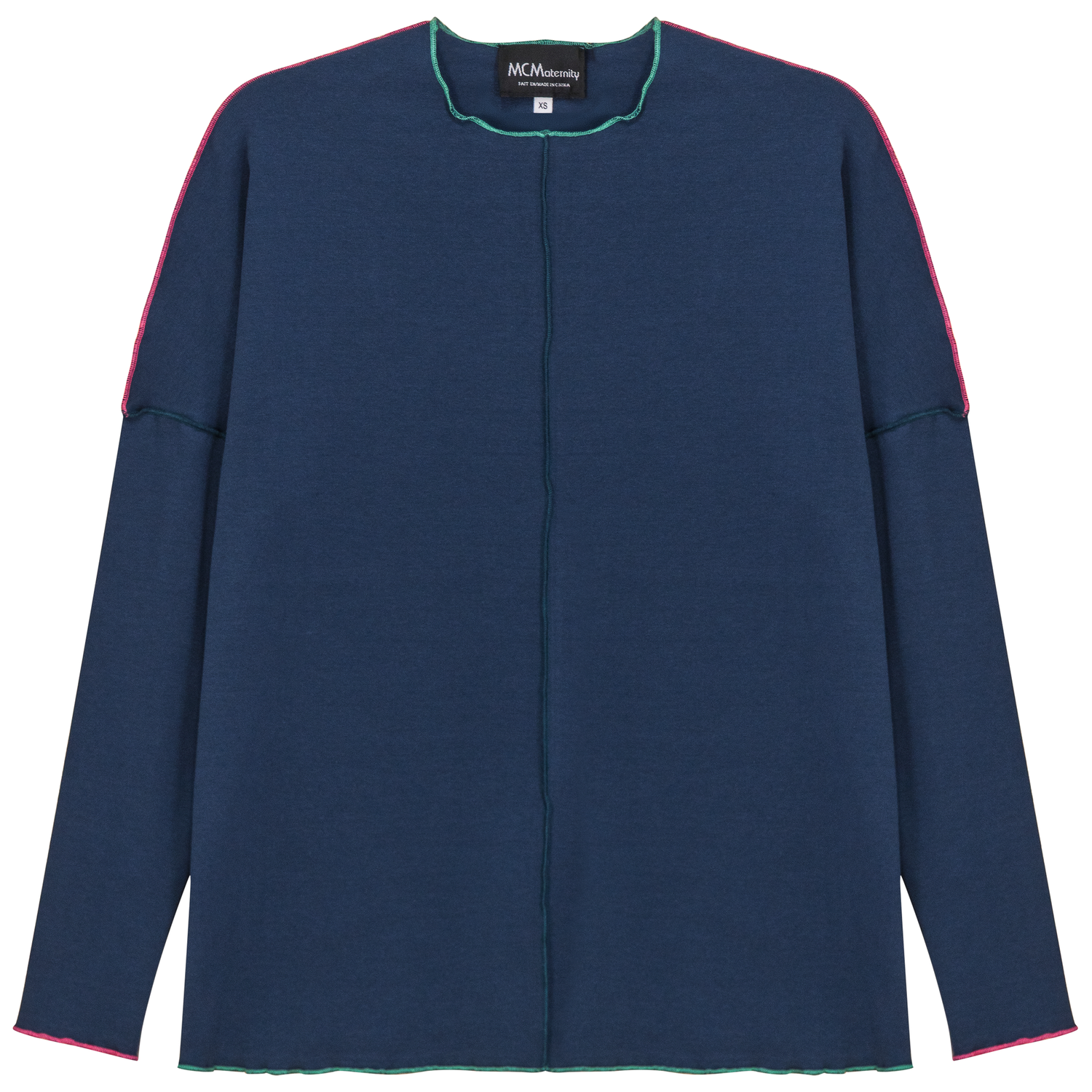 Maternity Contrast Stitch Top