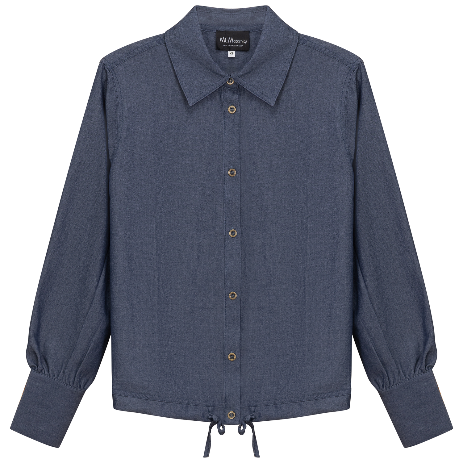Maternity Denim Bungee Blouse