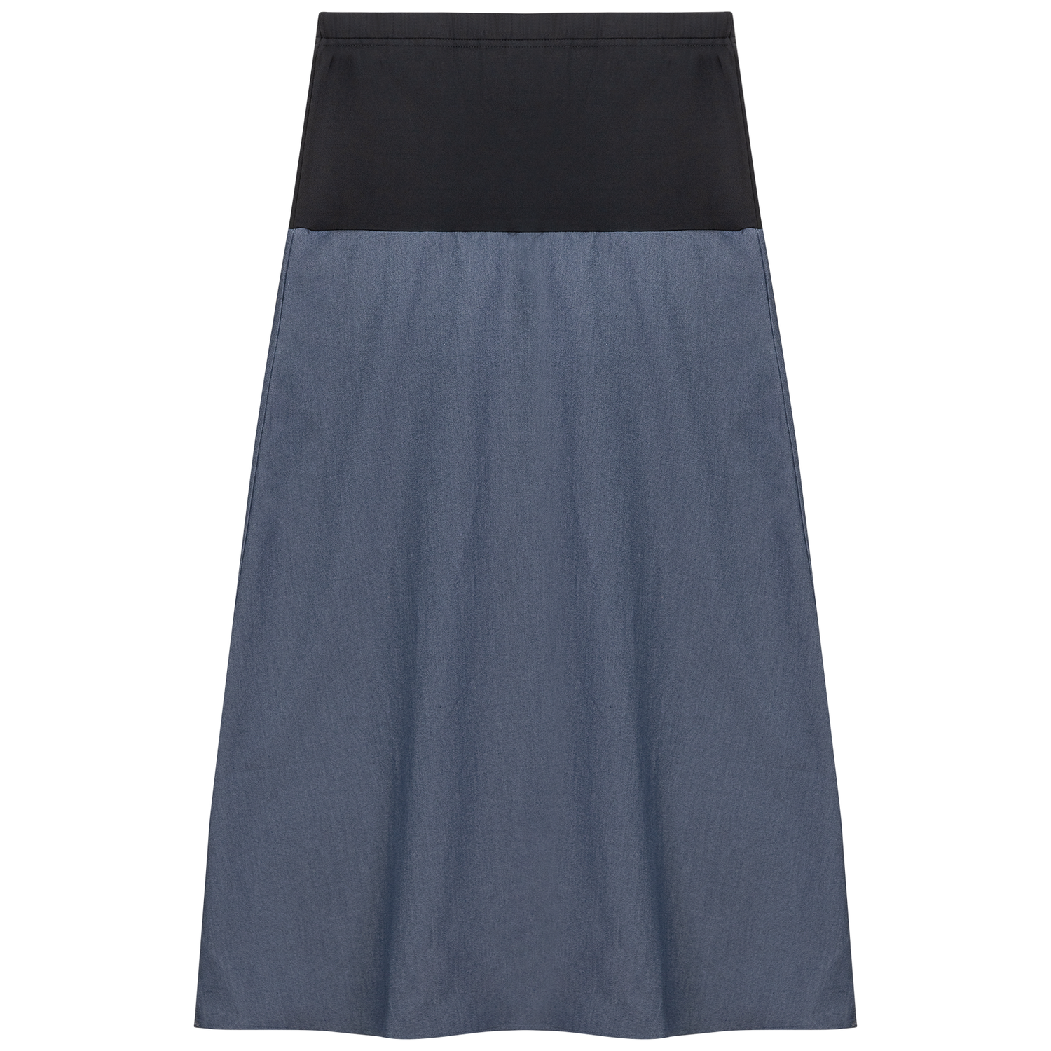 Maternity Chambray Midi Skirt